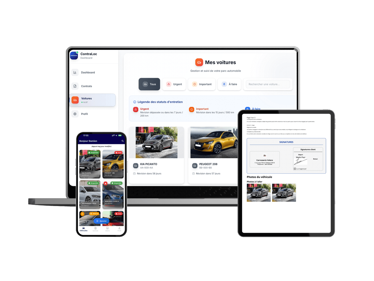 Application Contraloc - Gestion de location de véhicule